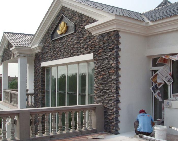 巖片漆工程案例